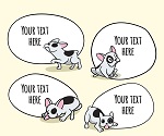 4 creative language bubble vector